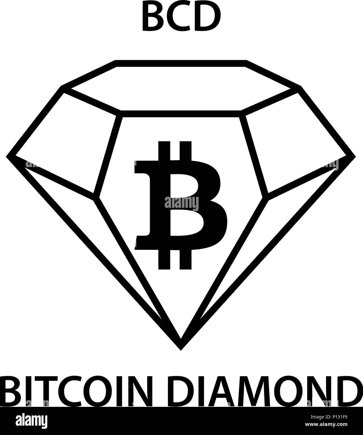Bitcoin Diamond Munze Cryptocurrency Blockchain Symbol Virtuelle - 